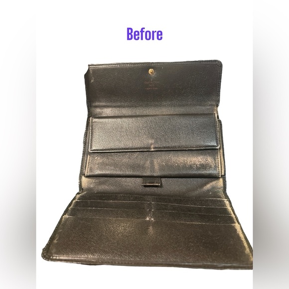 Louis Vuitton Black Epi Sarah Wallet – Hand-Painted Art Deco - Picture 15 of 16